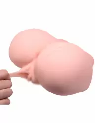 Реалистичный мастурбатор Baile Crazy Bull Vagina and Ass, вагина-анус, 22,5 см, 5 скоростей, телесный