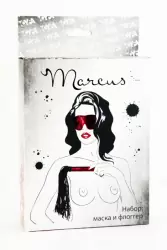 Кружевной набор маска и флоггер TOYFA Marcus – красный