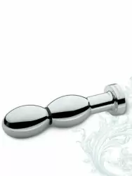 Анальный стимулятор Mystim Othello Ovaldildo для подключения к источнику электроимпульсов, 14 см, серебристый