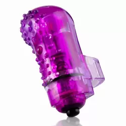 Вибростимулятор на палец Screaming O - Fing O с пупырышками – фиолетовый