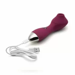 Фиолетовый стимулятор клитора Polly: 13.3 см, 3 режима работы, силикон