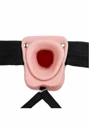 Реалистичный страпон RealRock (фаллопротез) с мошонкой, слоновая кость - 7''/ 18 см