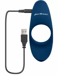 Эрекционное кольцо Evolved Cup 'Em с вибрацией, 7 скоростей, синий