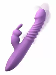 Изогнутый вибратор-кролик Pipedream Her Thrusting Silicone Rabbit, 24 см, с поступательными движениями, вращением, нагревом