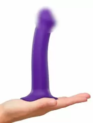 Реалистичный фаллоимитатор Strap-On-Me Dildo Dual Density Semi-Realistic, гнущийся, 18 см, фиолетовый