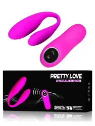 Вибратор для пар Indulgence с пультом дистанционного управления – розовый