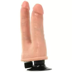 Вибратор для двойного проникновения Double Vibrating Double Penetrator – телесный