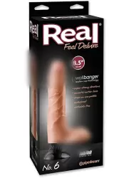 Вибромассажер с мошонкой Real Feel Deluxe №6 – 8,5 телесный