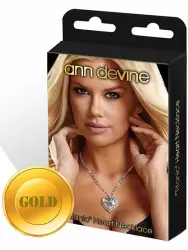 Цепочка с сердцем Ann Devine - Titanic Heart Necklace с большим кристаллом – золотой