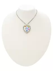 Цепочка с сердцем Ann Devine - Titanic Heart Necklace с большим кристаллом – серебристый