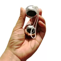 Шарики вагинальные Vibratone Duo-Balls – серебристый