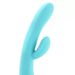 Вибромассажер Impress Tongue со стимуляцией клитора – голубой