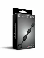 Элегантная анальная цепочка Erozon №03 Anal Chain, 30 см, 5 бусин, силикон, черный