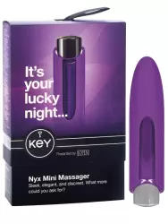 Дизайнерский мини массажер с насадкой Nyx - Lavender