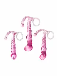 Розовый набор анальных стимуляторов. OnOna