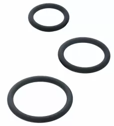 Набор эрекционных колец TOYFA Black&Red – черный