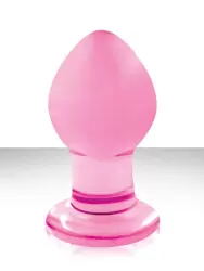 Малая анальная пробка Crystal Premium Glass - Pink