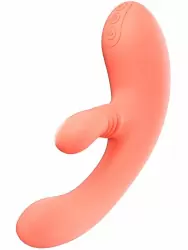 Инновационный вибратор-кролик Amovibe Vibella, 27 см, силикон, оранжевый