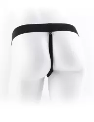 Полый страпон с вибро-стимулятором 9 Vibrating Hollow с мошонкой – телесный