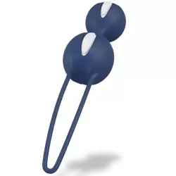 Вагинальные шарики Smartballs Duo с шариком внутри - синий