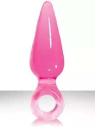 Анальная пробка малая с кольцом Jolie Pleasures - Pink