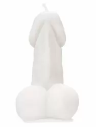 Оригинальная свеча Pecado BDSM «Пенис средний», 8,5 см, белая