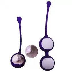 Набор вагинальных шариков Cosmo Balls – фиолетовый с розовым