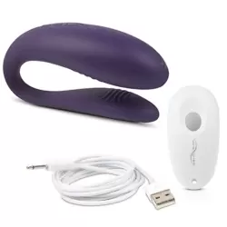 Премиальный вибратор для пар с дистанционным пультом We-Vibe Unite – фиолетовый