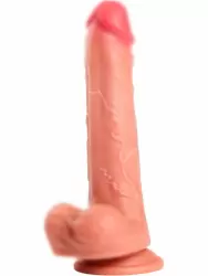 Реалистичный фаллоимитатор REAL, с функцией пенетрации, с пультом Д/У, 20,5 см, ТПЕ