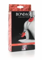 Меховые оковы на ноги BONDAGE, Lola Toys, красные