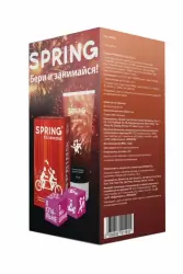 Набор SPRING с игральными кубиками лубрикантом Hot Exstaz 100мл. и презервативами XXL №12