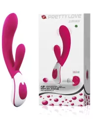 Перезаряжаемый вибромассажер двойного воздействия Uriah с голосовым сопровождением – розовый