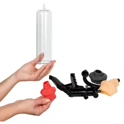 Вакуумная помпа мужская Plastic Pump с тремя уплотнителями – прозрачная