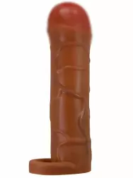 Реалистичная насадка-удлинитель Baile Bunion, с подхватом мошонки, ТПР, 16,5 см