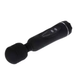 Водонепроницаемый массажер для тела Magical Massager с мощной вибрацией и 2-мя сменными насадками – черный 