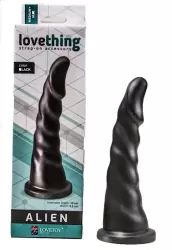 Универсальная насадка для страпона Lovething Alien – черный