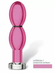 Анальный стимулятор Mystim Othello Ovaldildo для подключения к источнику электроимпульсов, 14 см, серебристый