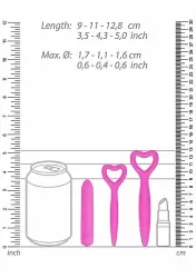 Набор вагинальных расширителей с вибропулей Silicone Vaginal Dilator Set