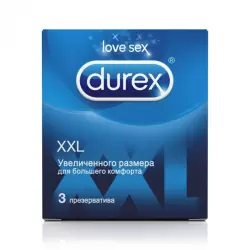 Презервативы Durex XXL увеличенного размера – 3 шт