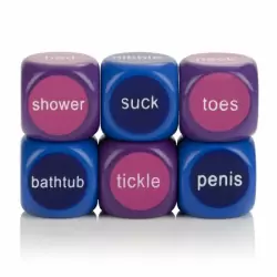 Набор из 6 игральных кубиков для взрослых Calexotics Hot & Spicy Party Dice – розовый, фиолетовый