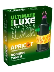 Стимулирующий презерватив Luxe Black Ultimate Хозяин Тайги, 18,см, абрикос, 1 шт.