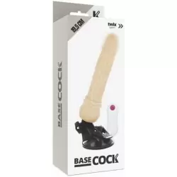 Реалистичный вибратор Dream Love BASECOCK REALISTIC VIBRATOR REMOTE CONTROL FLESH, с пультом Д/У,19,5 см, ТПР, светлый телесный