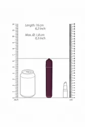Вибропуля Bullet Vibrator - Extra Long - Purple: 10 см, 10 режимов работы, АБС-пластик