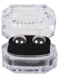 Вагинальные шарики Ben Wa Ball утяжеленные металлические – серебристые