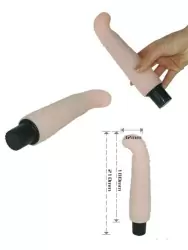 Водонепроницаемый вибратор The Realistic Cock для стимуляции точки G – телесный