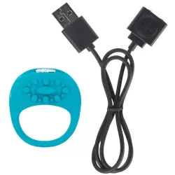 Перезаряжаемое вибро-кольцо Ela – голубое