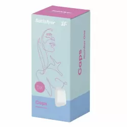 Сменная насадка для вакуумно-волнового стимулятора клитора Satisfyer 1 Next Generation, белый, 5 шт.