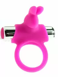 Эрекционное виброкольцо Happy Rabbit, с пультом Д/У, стимуляция клитора, фиолетовое