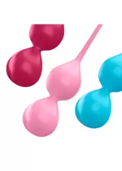 Набор вагинальных шариков Satisfyer Balls Double, 15,5 см, силикон