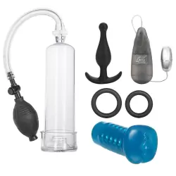 Вакуумная помпа  His Ultimate Sta-Hard Kit и анальный стимулятор – черный